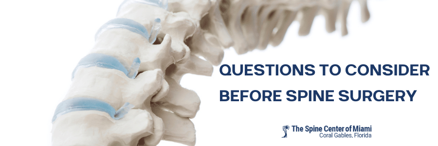 Checklist for patients considering Spine Surgery - Spine Center Miami